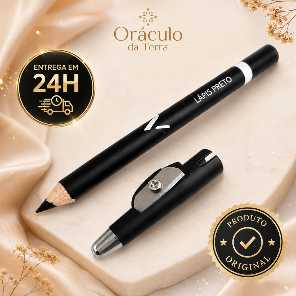 Lápis Para Olho Preto Vivai Com Apontador