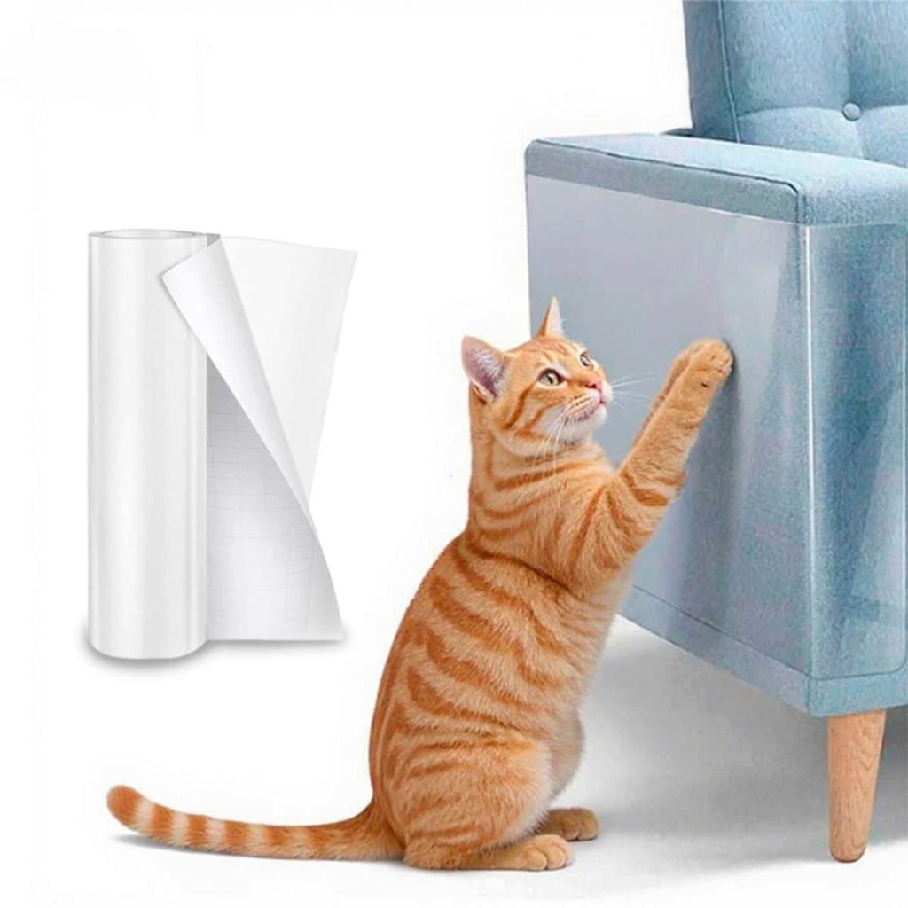Adesivo Transparente 1 2 3 ou 4 Rolo Filme Anti Arranhão Protetor Sofá Gato Pets Arranhador