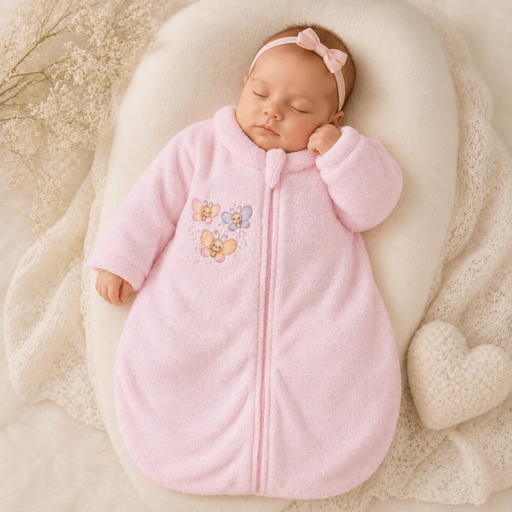 SACO DE DORMIR CASULO EM FLEECE – O ABRAÇO QUE DORME COM O BEBÊ!