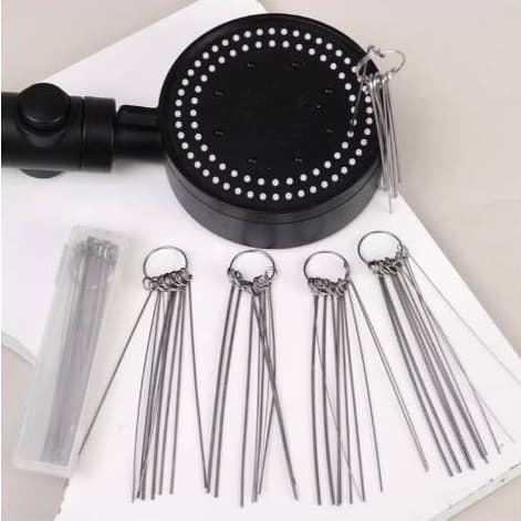 Kit 10 Escova inox de Limpeza Desentupir chuveiro Multiuso Desentupir Chuveiro Fogão Torneira Bicos Furos Teclados