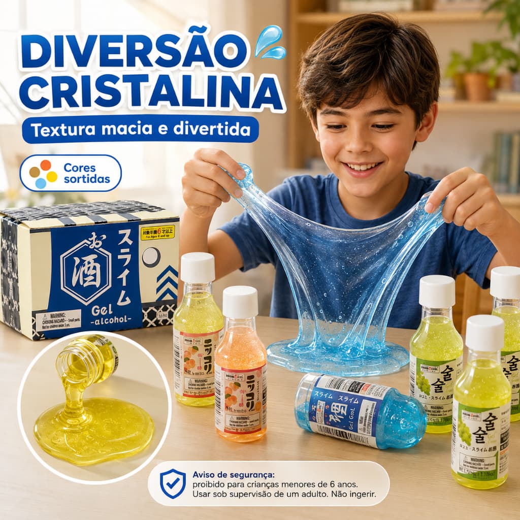 4/8/12 Unidades Slime Cristal Gel Slime Geleca Anti Stress Cores Sortidas Brinquedo Sensorial