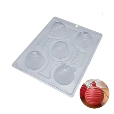 Forma de Acetato Especial - Bolinha de Natal Riscado - Ref. 10051