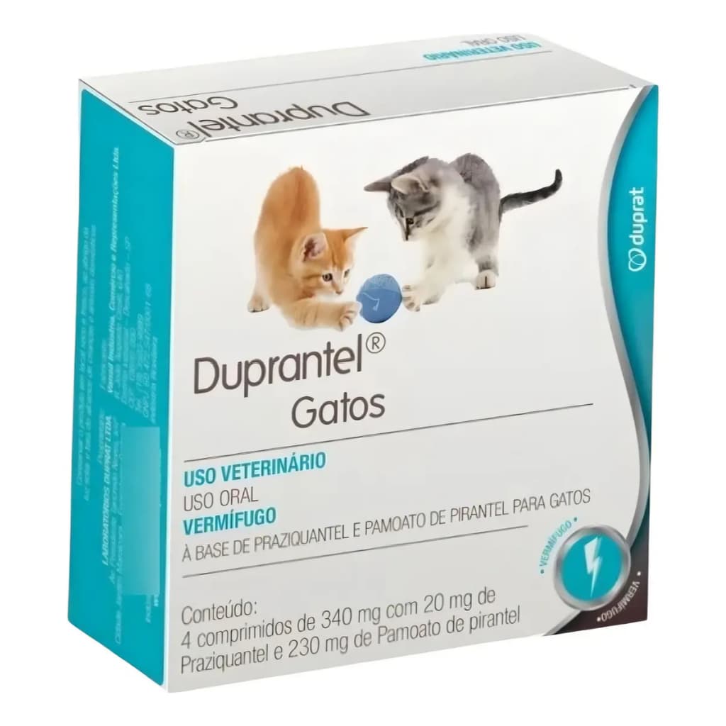 Duprantel Gatos C/4 Comprimidos Vermifugo