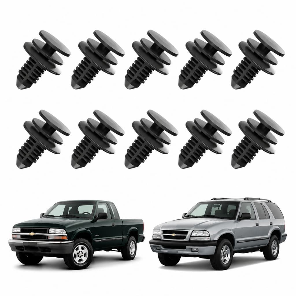 Kit 10 Presilha Grampo Revestimento do Forro da Porta GM Blazer S10 1995 a 2011