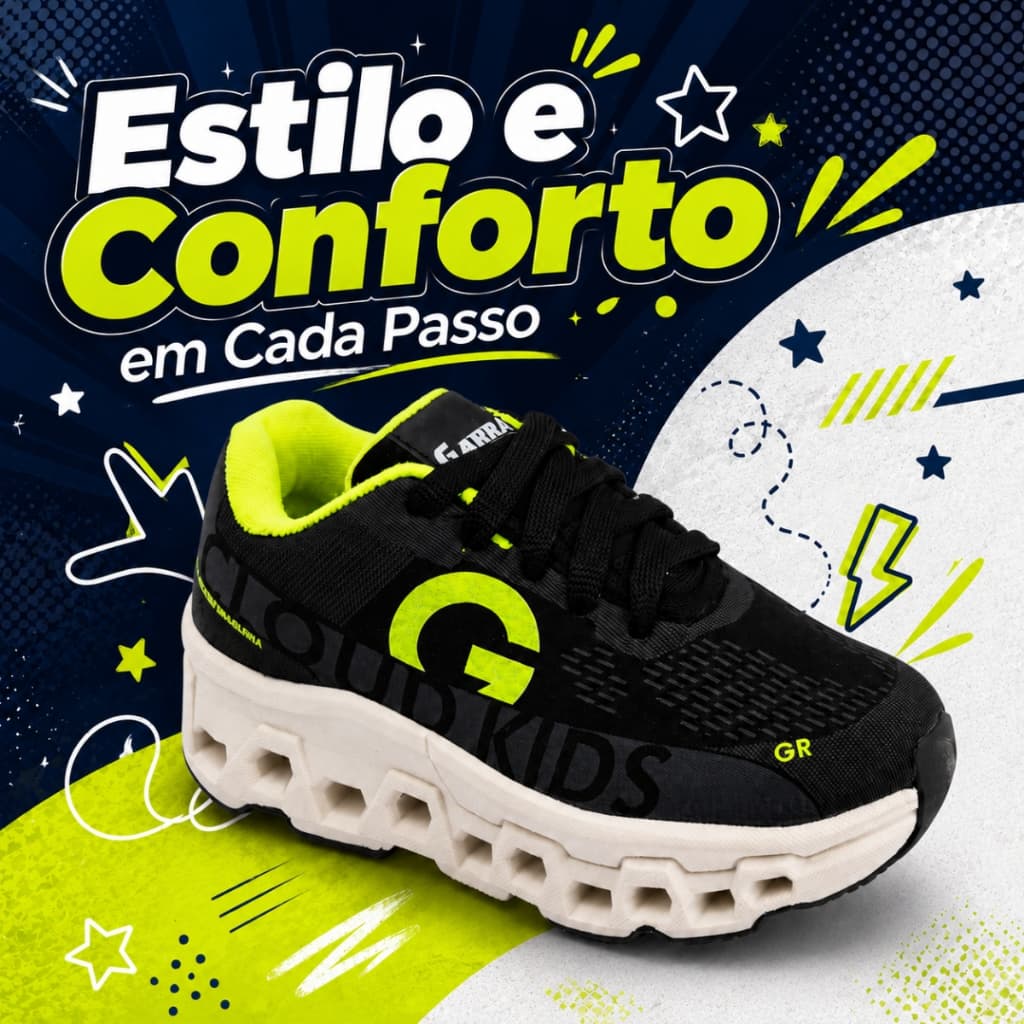 Tênis Infantil Unissex Esportivo Chunky Leve Confortável Resistente Durável Para Passeio Diário Ativo 26 AO 33