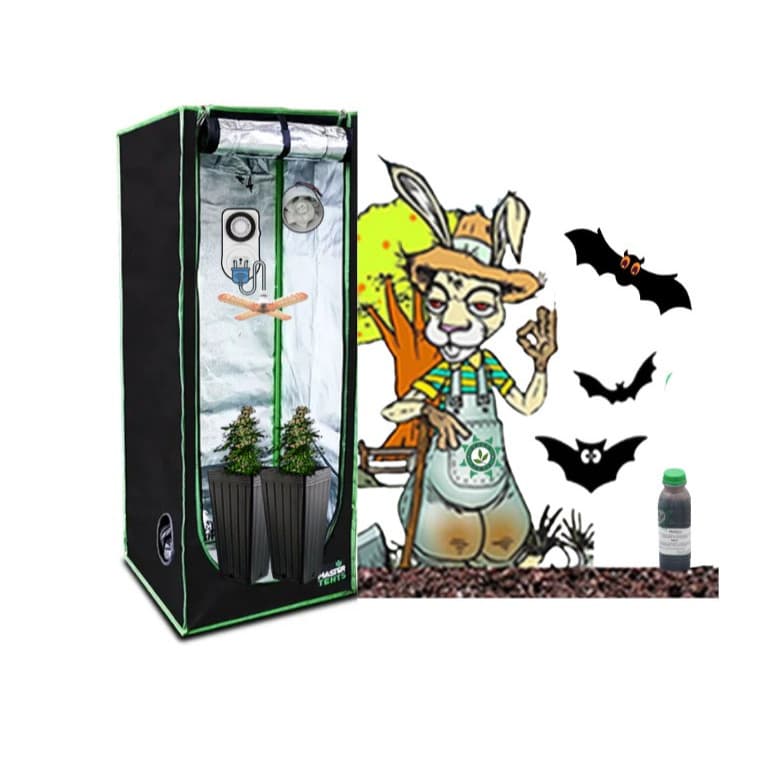 Kit Cultivo Indoor Estufa Grow 60x60 Iluminação Grow Led QB 150w Barraca Tenda Completa Exaustor Timer Vaso Substrato
