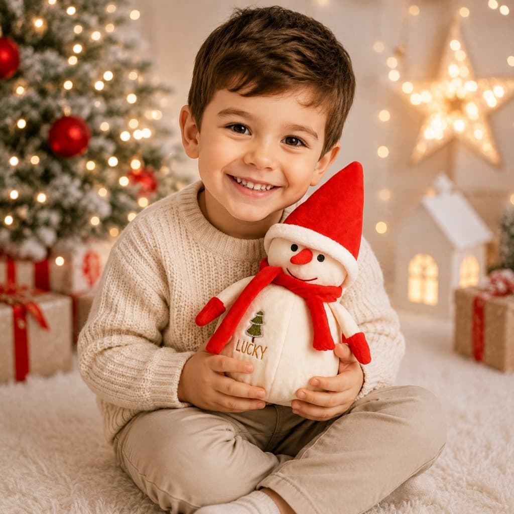 Pelúcia Boneco de Neve Natal 22 cm
