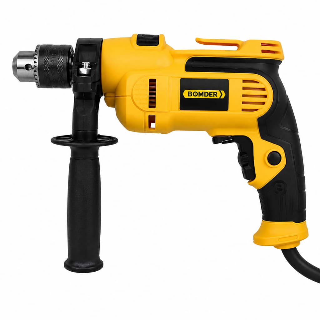 Furadeira de Impacto Elétrica BOM-9544 Compacta Potente para Concreto Madeira e Metal 220v