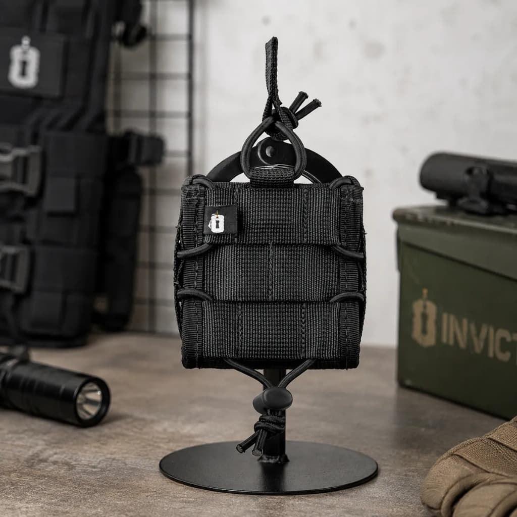Porta Algema Locked Invictus Colete Cinto Modular Preto