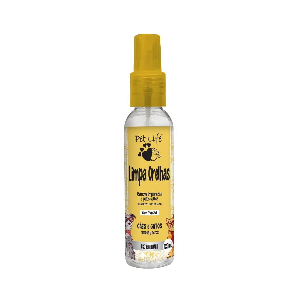 Loção Limpa Orelhas Pet Life Cães e Gatos