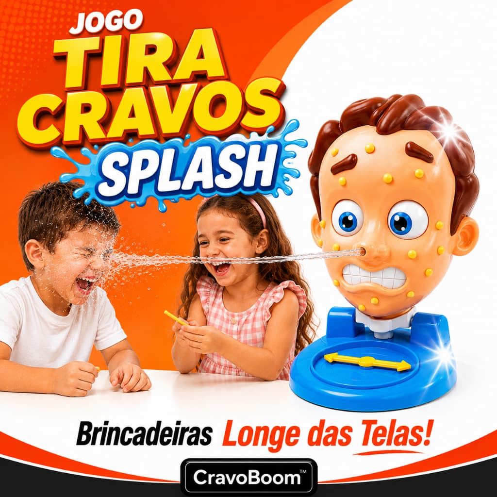 Jogo Tira Cravos Splash Infantil 5+ Anos Brinquedo Interativo 2 Jogadores Diversão em Família CravoBoom™