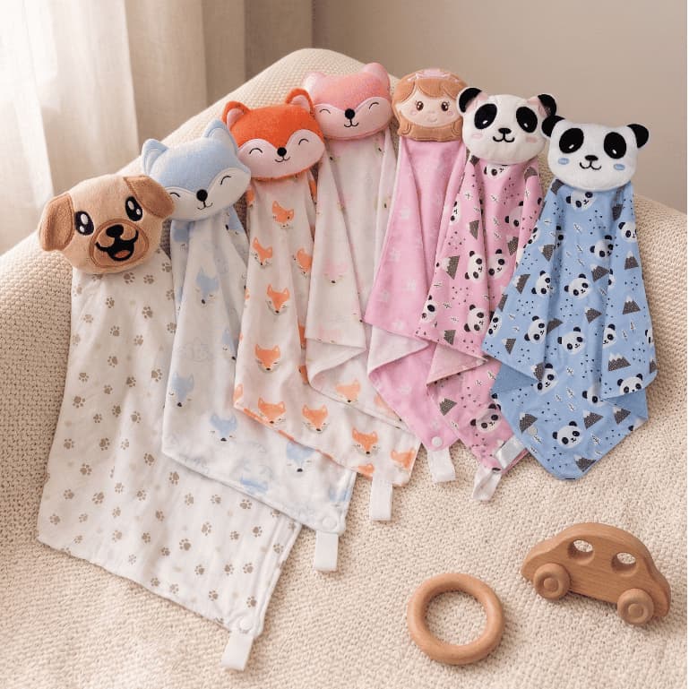 Naninha Com Prendedor De Chupeta Pelucia Para Bebe Paninho Enxoval Ateliê Amor de Mãe