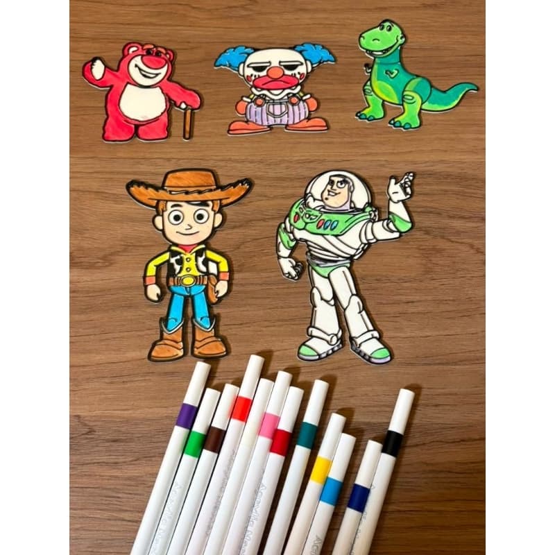 Kit Toy Store para Colorir  Personagens 3D Infantil