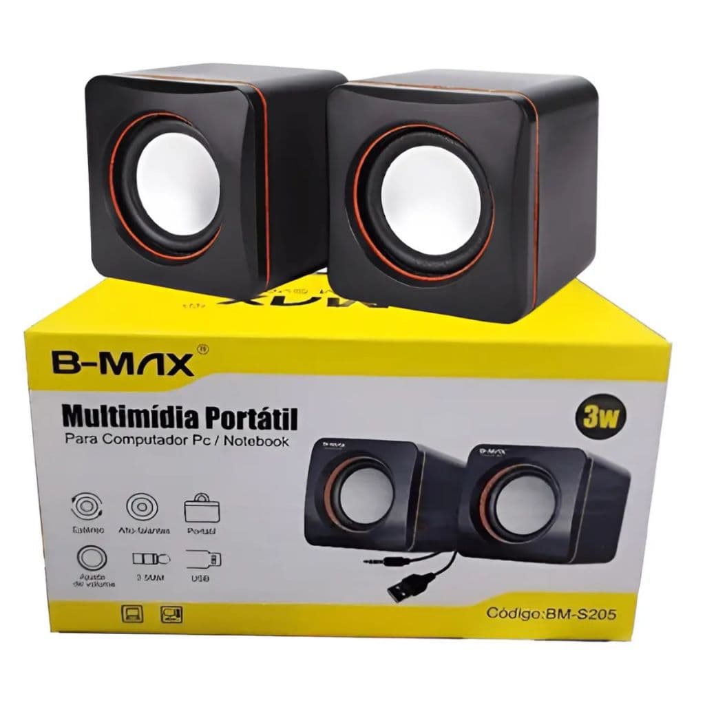Caixa De Som Portátil Bm-s205 - B-max Para Computador Pc