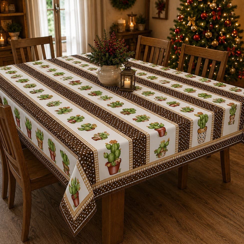 Toalha de Mesa Estampada em Oxford Muito Charme e Elegância