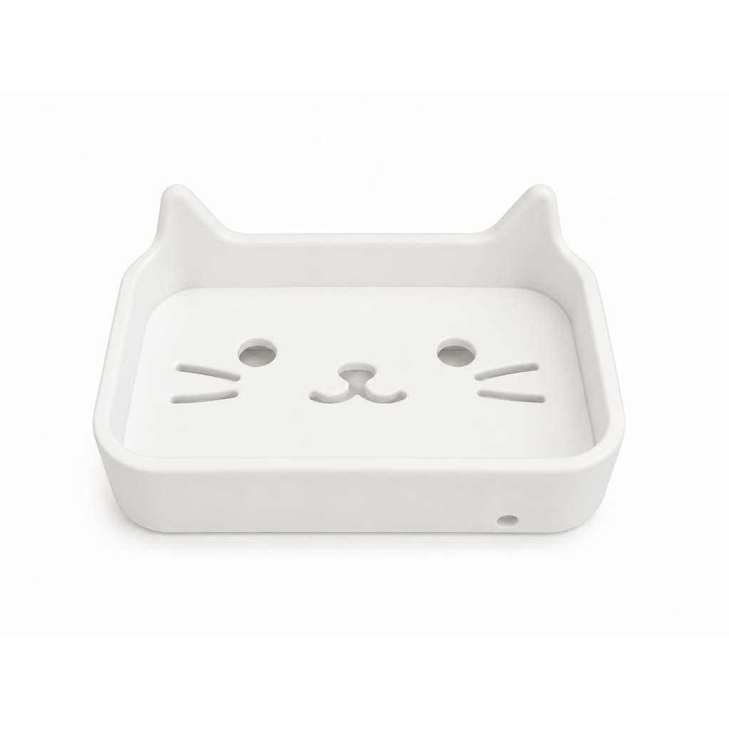 Saboneteira de Gato com Dreno | Porta Sabonete com Escoamento para Banheiro e Pia