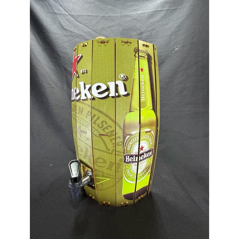 Pingômetro Barril Parede MDF 1L - Heineken