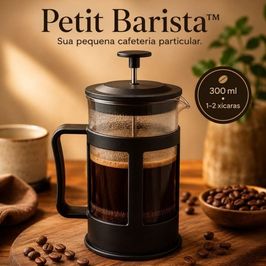 Cafeteira Francesa 300ml Prensa Cafe Manual Aço Inox Cozinha Gourmet