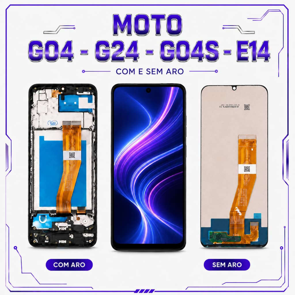 Tela para Motorola Moto G04 G04S G24 E14 Display LCD Touch Screen Reposição