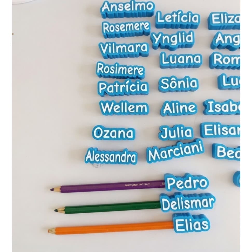 Ponteira de Lápis Personalizada com Nome | Material Escolar Infantil | Lembrancinha de Festa e Aniversário - kit