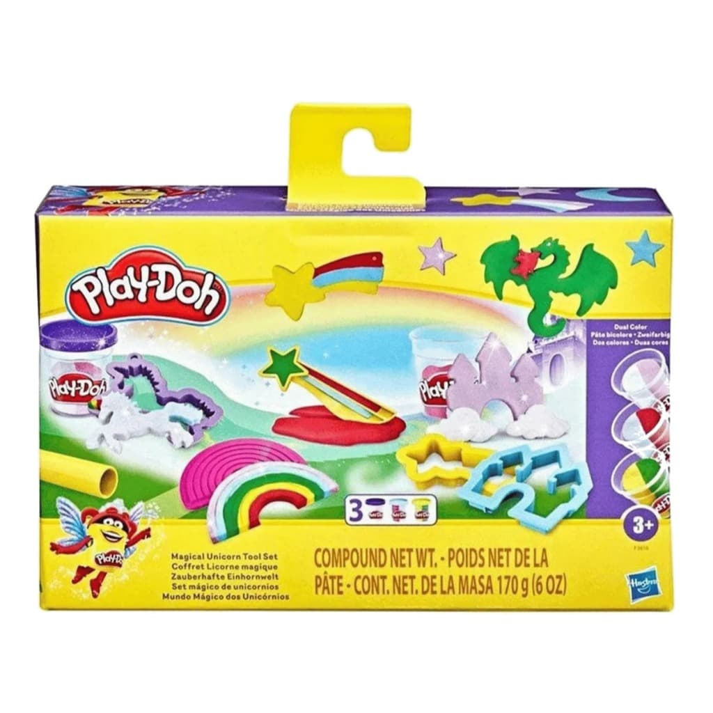 Play Doh Unicornio Magico Colorido Massinha Educativa Hasbro Cor Caixa com 6 Cores