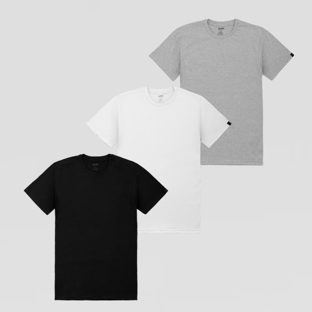 Kit 3 Camisetas Masculinas Lisa 100% Algodão Premium Casual