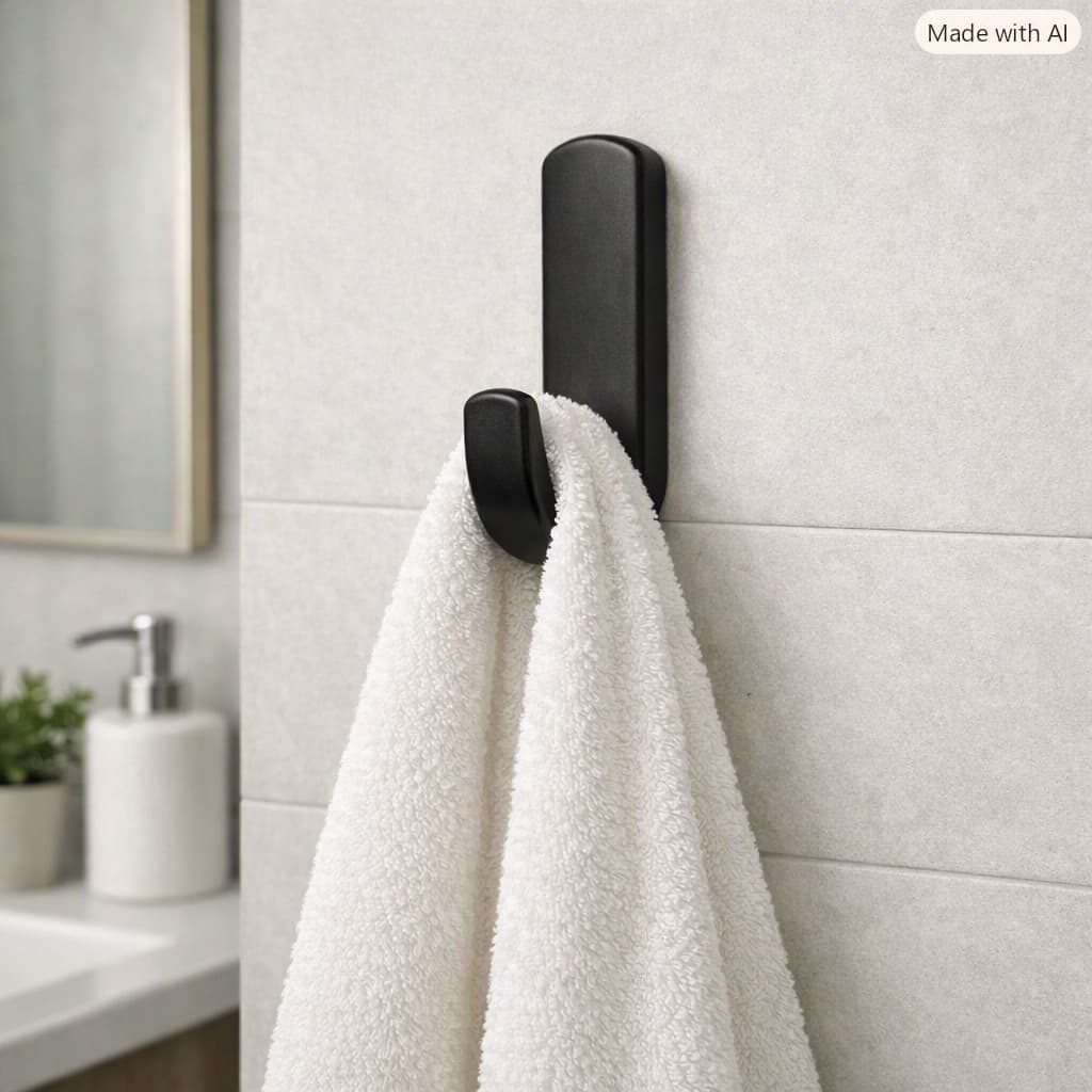 Gancho De Parede Com Adesivo Fita Multiuso Porta Toalha é Objetos