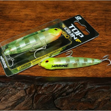 Isca Artificial Top Gun 80 Marine Sports 8cm Tucunaré Robalo Traíra Pesca Isca de Superfície Zara Predadores para Pescar