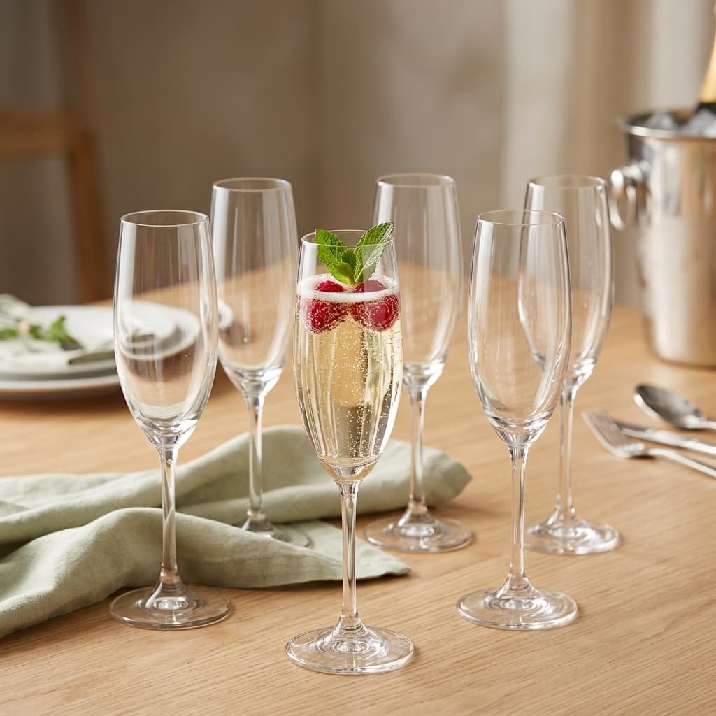 🥂 Jogo 6 Taças Espumante Cristal Sidera 220ml Oferta Luxo