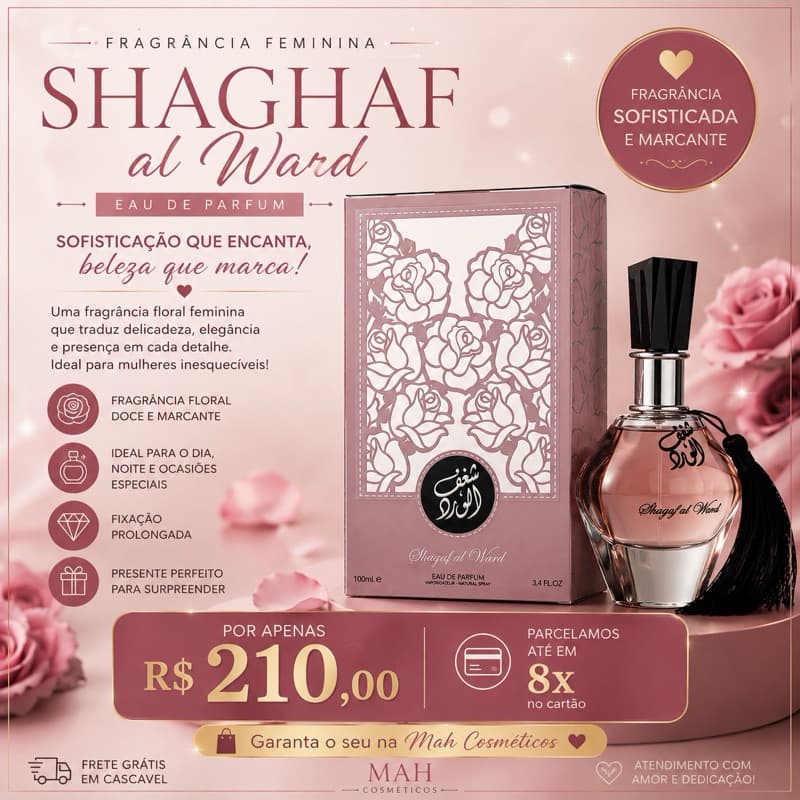 🌹✨ SHAGHAF AL WARD – EAU DE PARFUM 100ML ✨🌹