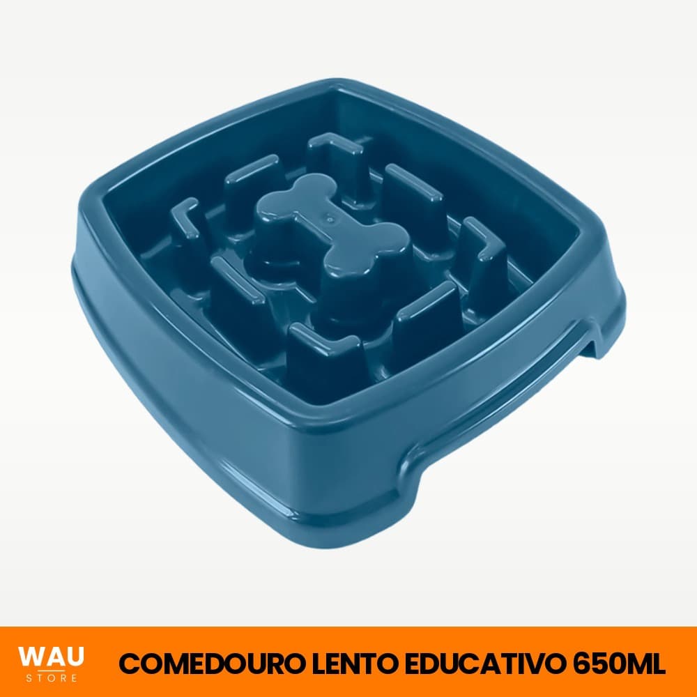 Comedouro Lento Cachorro 650ml Educativo Interativo Labirinto Come Devagar Anti Engasgo
