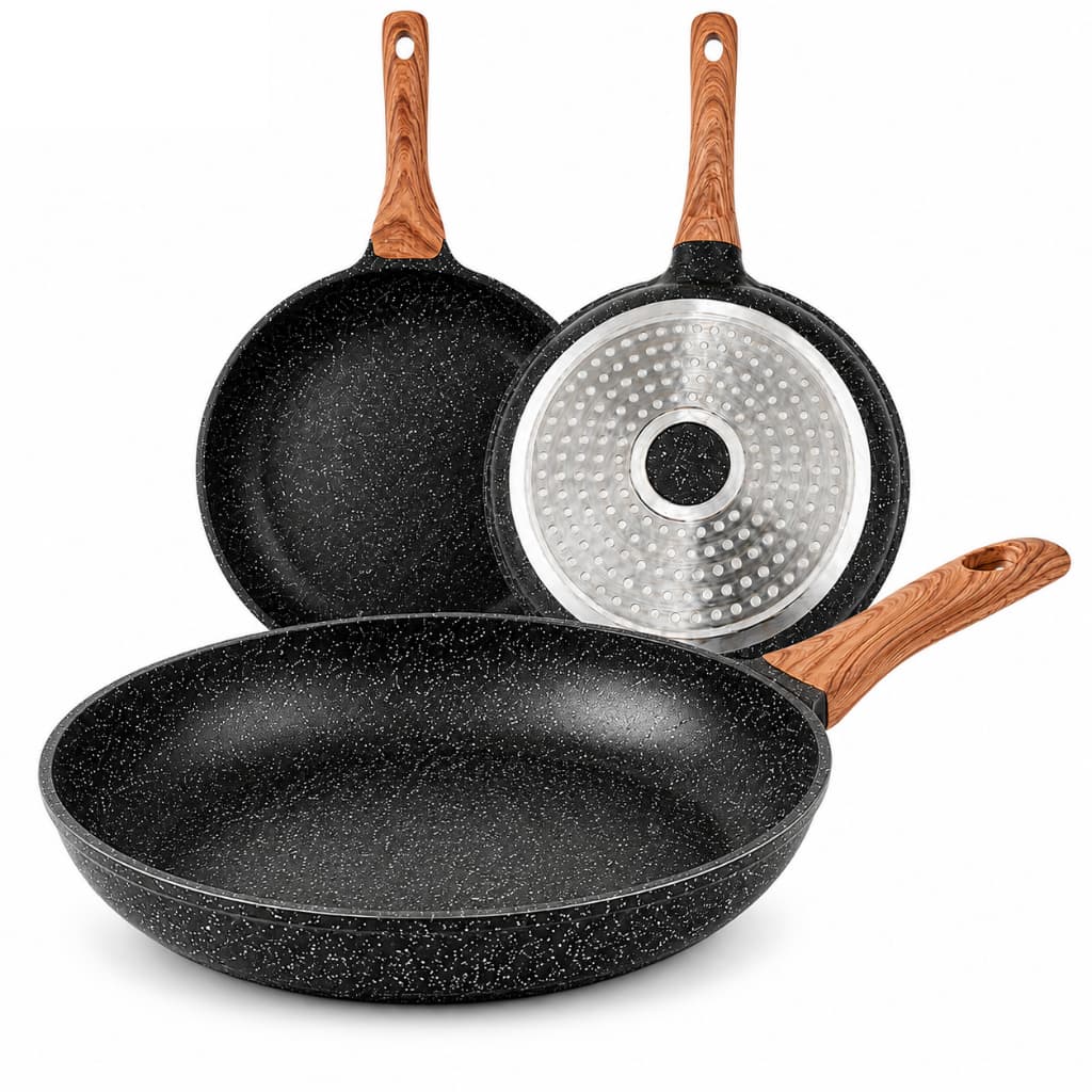 Frigideira Cerâmica Antiaderente 24/26/28cm para Indução e Gás Cooktop