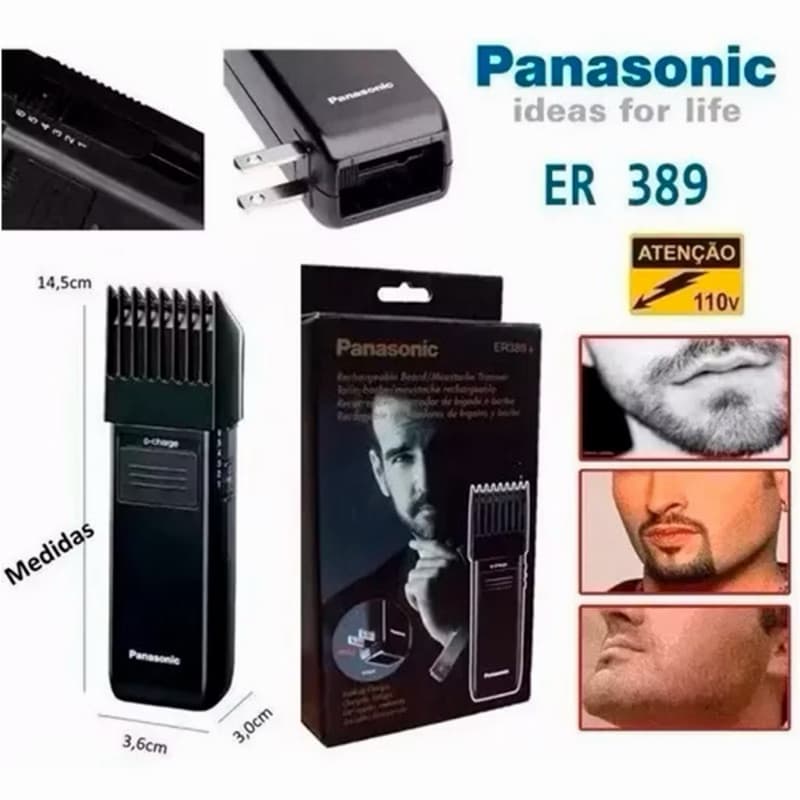 Maquina Panasonic Barba Pezinho Para Cortar Cabelo Er389