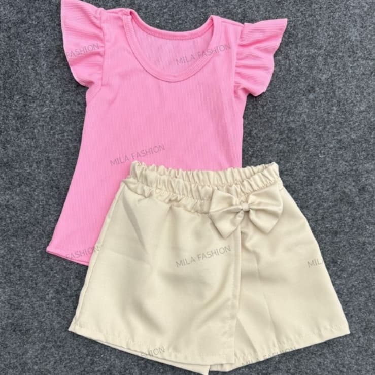 Conjunto Infantil Blusa + short Saia alfaiataria infantil menina /conjunto moda primavera verão