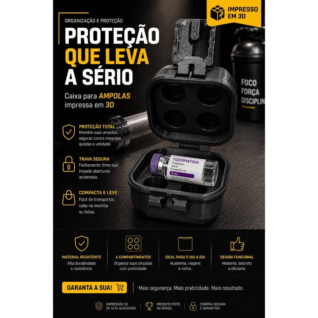 Porta Ampolas – Organizador para 4 Ampolas