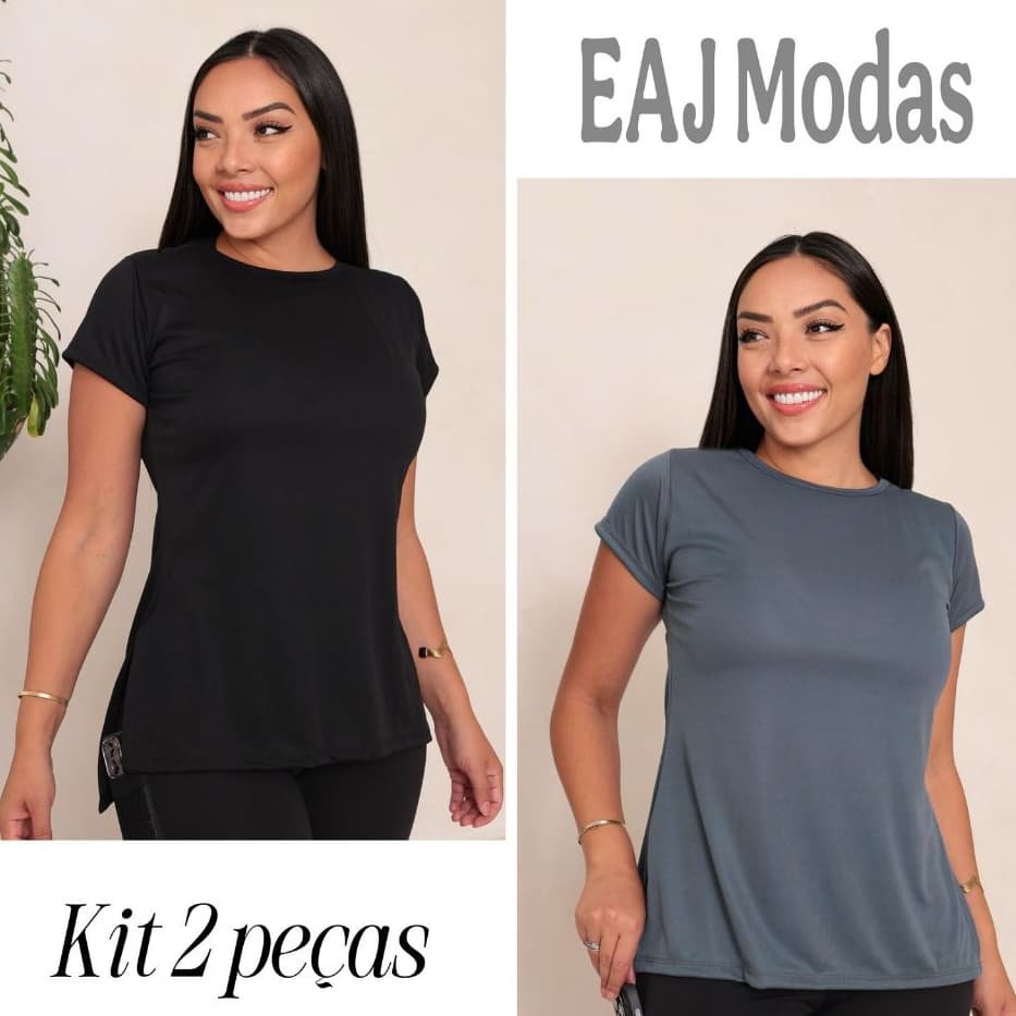 kit 2 Blusa Feminina Sobre legging tapa bumbum para Academia caminhada