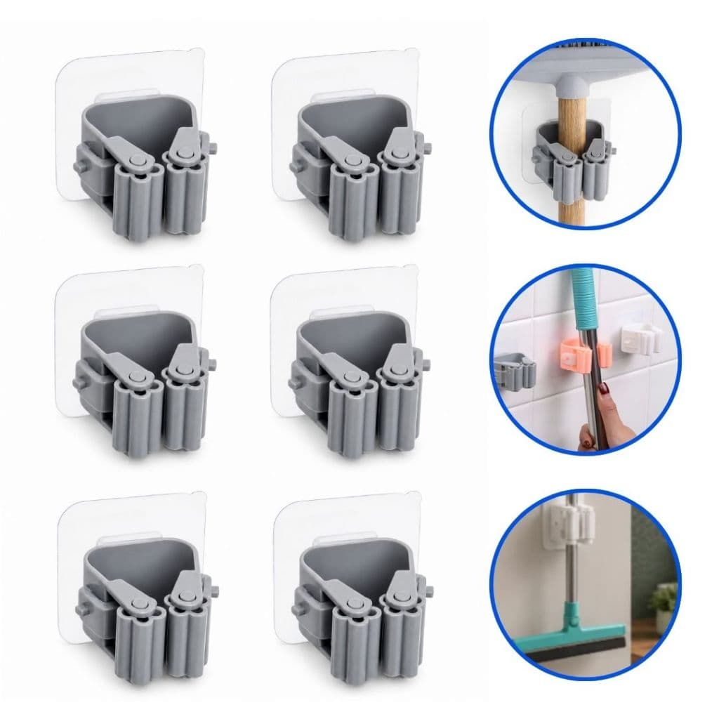 Kit Suportes Para Vassoura Rodo Mop Pá Suporte De Parede - Escolha Seu Kit