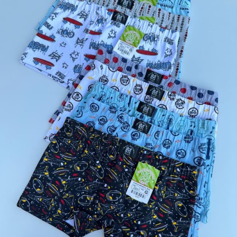 Kit Cueca Infantil Box Algodão Confortável Macia Estampada Roupa Íntima