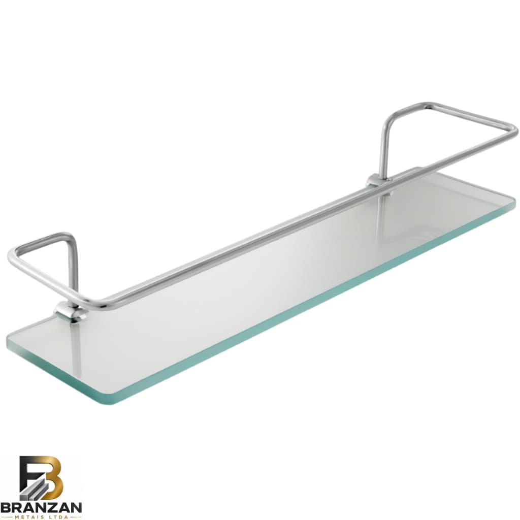 Porta Shampoo Prateleira Vidro Para Banheiro Ou Cozinha Reto Organizador De Box