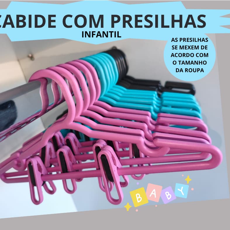 CABIDES COM PRESILHAS INFANTIL (ROUPAS até TAM 6)