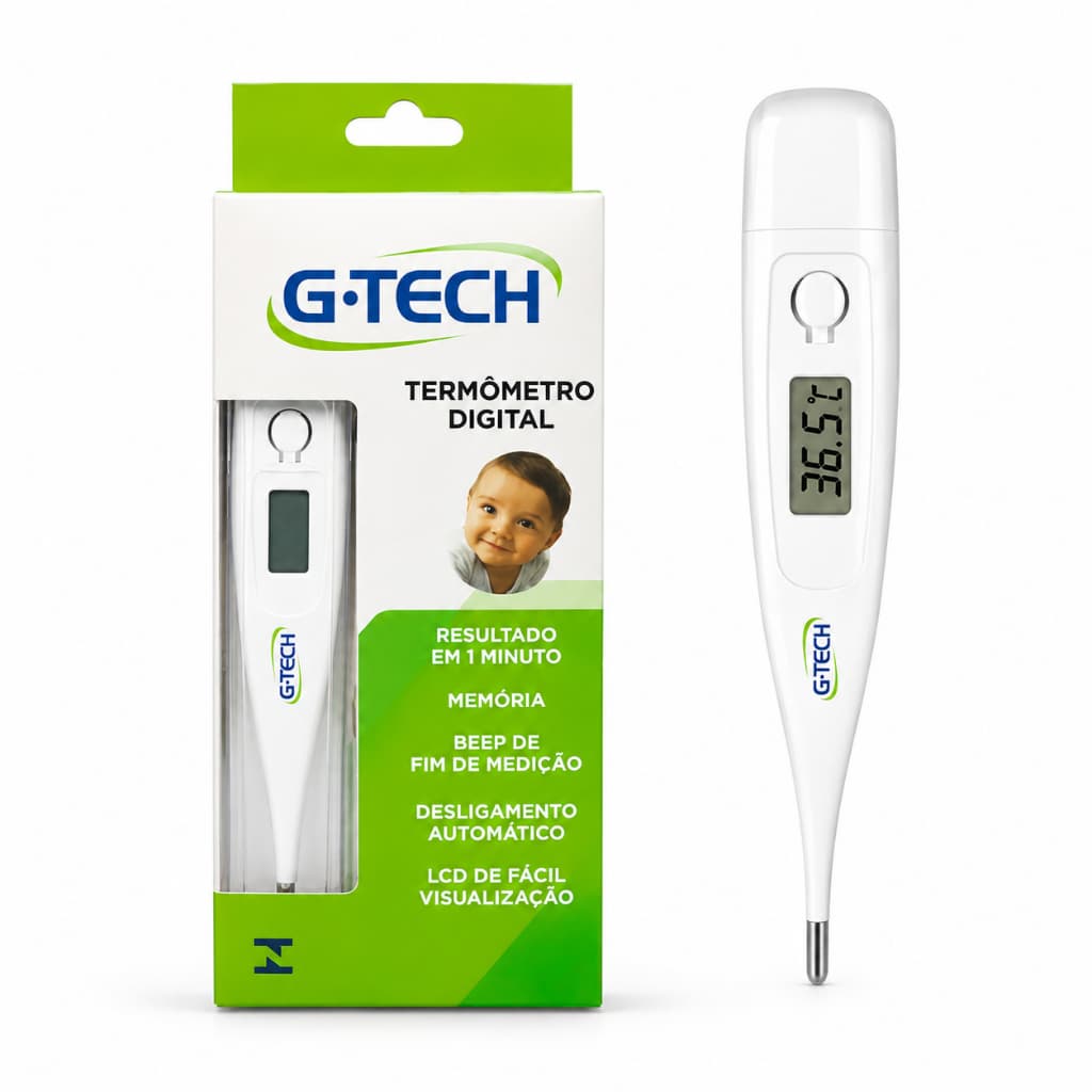 Termômetro Digital Medidor de Temperatura  G-Tech Adulto e Infantil