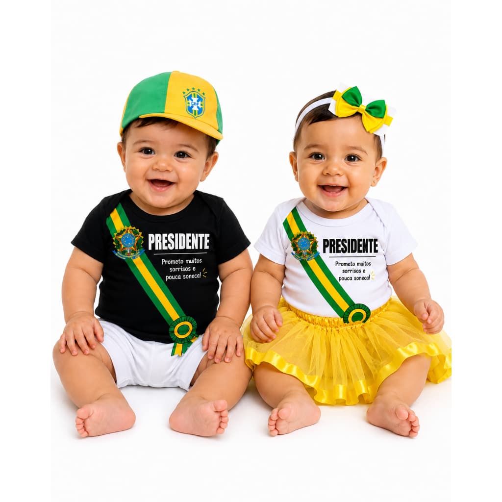 Body de Bebe Mesversario Presidente, Prefeito | Eleicao Candidato Baby