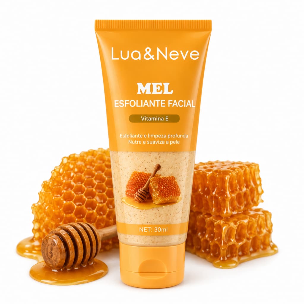Esfoliante Rosto Facial mel vitamina E limpeza profunda