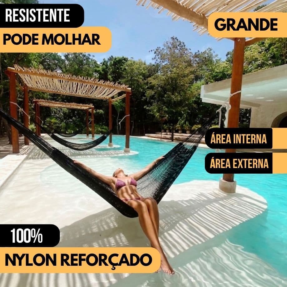 Rede De Dormir Descanso Nylon Tarrafa Camping Pesca