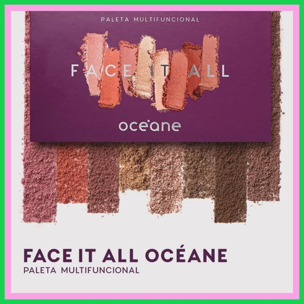 Paleta Multifuncional Océane Face It All 8 Cores | Blush Contorno Bronzer Iluminador 25,6g