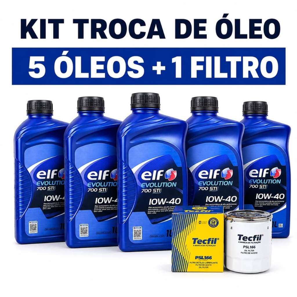Kit Troca de Óleo Renault Duster Oroch 1.6 16V 2017 a 2021 ELF 10W40 5L + Filtro Tecfil PSL166