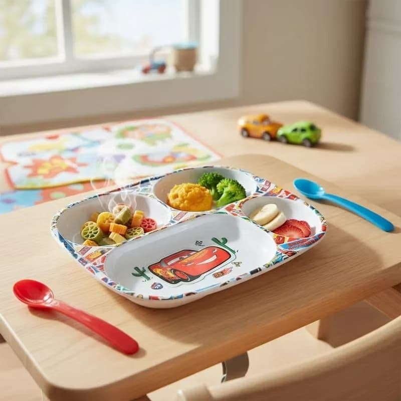 Prato com Divisória Infantil Disney 25cm Refeição Divertida