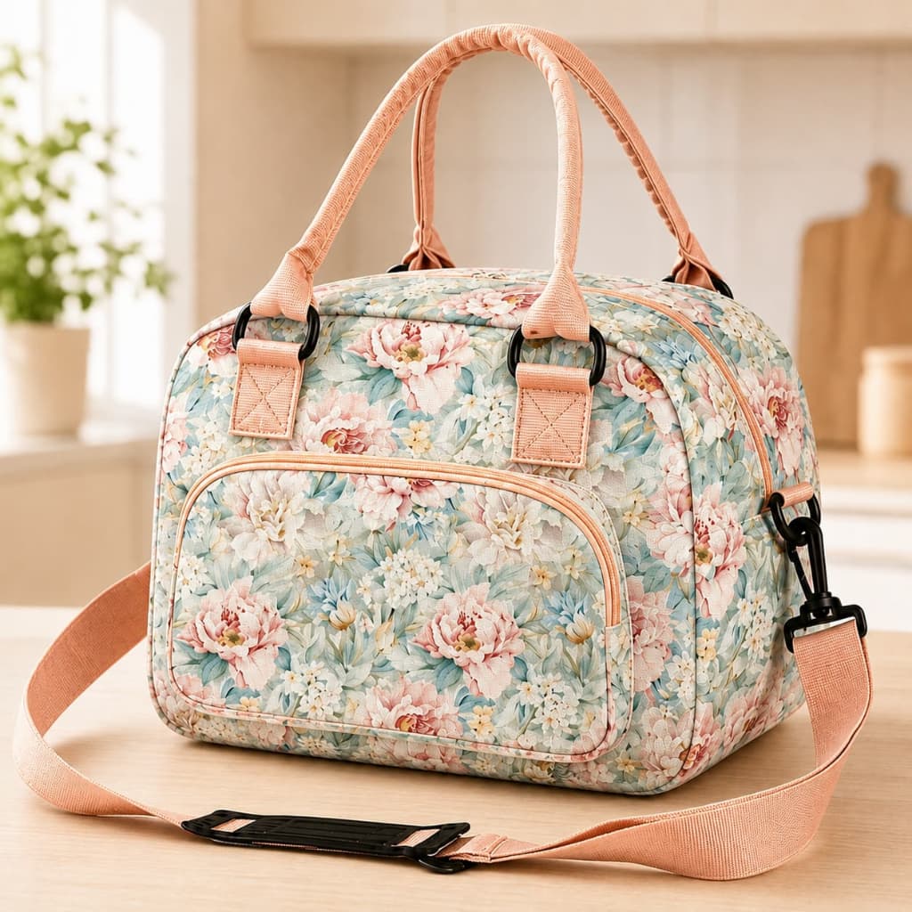 Bolsa Térmica Lancheira Marmita Grande Capacidade com Alça Ajustável Impermeável para Trabalho Viagem Piquenique