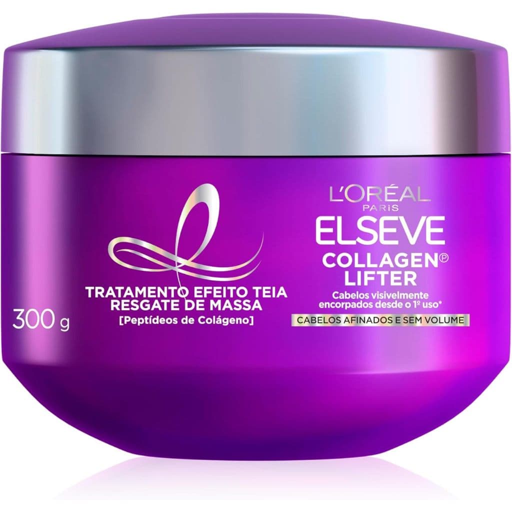 Máscara Elseve Collagen Lifter 300g: Reposição de Massa, Brilho e Maciez