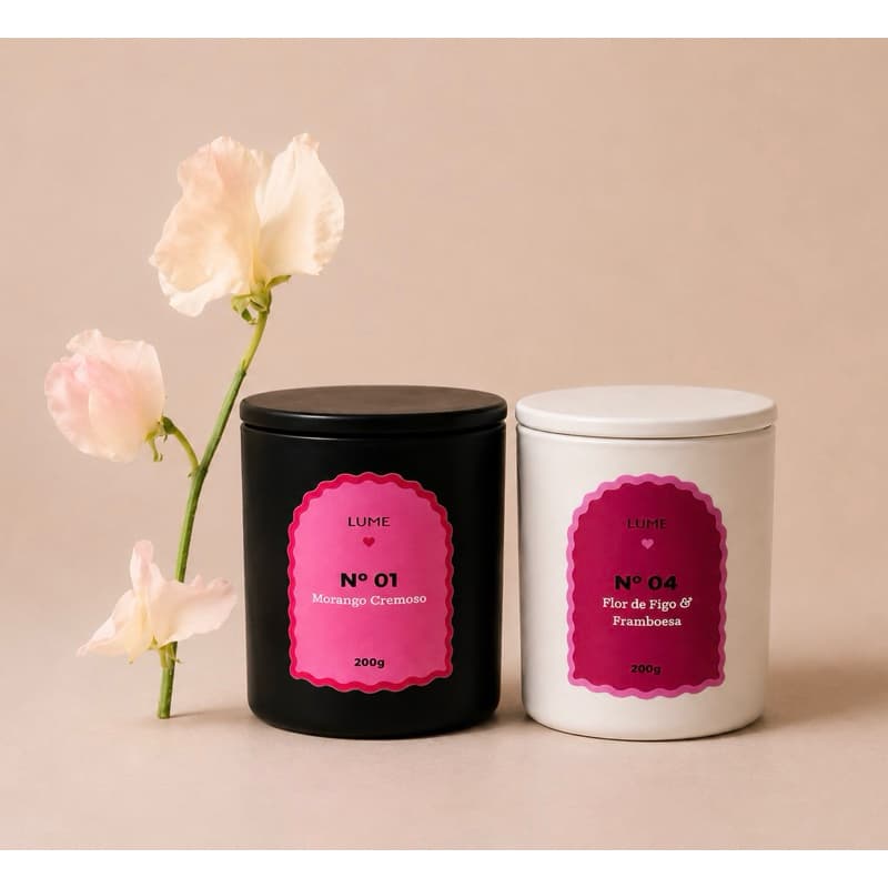 Vela Aromática Perfumada LUME 200g | Vela Decorativa Premium | Presente